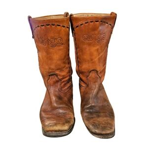 Dingo Western Cowboy Work Boots Brown Leather Square Toe Size 9.5D Y2K 90's 2000